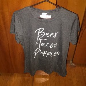 Beer tacos puppies shirt